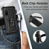 Military Grade Hybrid Case with Belt Clip Holster for Samsung Galaxy S23 - Black