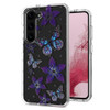Butterfly Series Dual Layer Transparent Hybrid Case for Samsung Galaxy S23 Plus - Purple