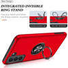 360 Rotating Ring Grip Hybrid Case for Samsung Galaxy S23 Plus - Red