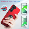 360 Rotating Ring Grip Hybrid Case for Samsung Galaxy S23 Plus - Red