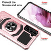 Robotic Series Hybrid Case with Ring Grip for Samsung Galaxy S23 Plus - Rose Gold