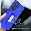 Ultra Rugged Hybrid Kickstand Case with Card Slot and Belt Clip Holster for Samsung Galaxy S23 Plus - Blue