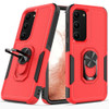 Military Grade TUFF Shockproof Hybrid Case with Ring Grip for Samsung Galaxy S23 Plus - Red