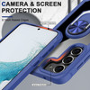Tough Shield Snap-on Transparent Case with Ring Grip for Samsung Galaxy S23 Plus - Blue