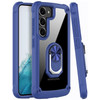 Tough Shield Snap-on Transparent Case with Ring Grip for Samsung Galaxy S23 Plus - Blue