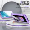 Tough Shield Snap-on Transparent Case with Ring Grip for Samsung Galaxy S23 Plus - Purple