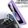 Tough Shield Snap-on Transparent Case with Ring Grip for Samsung Galaxy S23 Plus - Purple