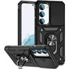 Military Grade Hybrid Case with Ring Grip and Camera Lens Protector for Samsung Galaxy S23 Plus - Black