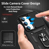 Military Grade Hybrid Case with Ring Grip and Camera Lens Protector for Samsung Galaxy S23 Plus - Black
