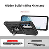 Military Grade Hybrid Case with Ring Grip and Camera Lens Protector for Samsung Galaxy S23 Plus - Black