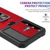 Military Grade All-In-One Ring Stand Card Case for Samsung Galaxy S23 Plus - Red