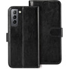 Book-Style Leather Folio Wallet Case for Samsung Galaxy S23 Plus - Black