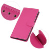 Book-Style Leather Folio Wallet Case for Samsung Galaxy S23 Plus - Hot Pink