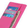 Book-Style Leather Folio Wallet Case for Samsung Galaxy S23 Plus - Hot Pink
