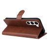 Book-Style Leather Folio Wallet Case for Samsung Galaxy S23 Plus - Brown