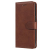 Book-Style Leather Folio Wallet Case for Samsung Galaxy S23 Plus - Brown