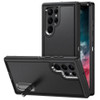 Military Grade TUFF Hybrid Armor Case with Kickstand for Samsung Galaxy S23 Ultra - Black