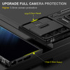 Military Grade Ring Holder Case with Camera Lens Cover for Samsung Galaxy S23 Ultra - Black