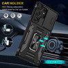 Military Grade Ring Holder Case with Camera Lens Cover for Samsung Galaxy S23 Ultra - Black