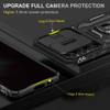 Military Grade Ring Holder Case with Camera Lens Cover for Samsung Galaxy S23 Plus - Black