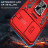 Military Grade Ring Holder Case with Camera Lens Cover for Samsung Galaxy S23 Plus - Red