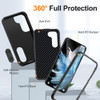 Military Grade TUFF Hybrid Armor Case with Kickstand for Samsung Galaxy S23 Plus - Black