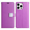Extra Series Essential Leather Wallet Stand Case for iPhone 14 - Purple