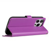 Extra Series Essential Leather Wallet Stand Case for iPhone 14 Pro Max - Purple