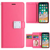 Extra Series Essential Leather Wallet Stand Case for iPhone 14 Pro Max - Pink