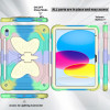 Butterfly Series Military Grade Shockproof Hybrid Case with Adjustable Wings for iPad (10th Generation) - Rainbow