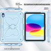 Butterfly Series Military Grade Shockproof Hybrid Case with Adjustable Wings for iPad (10th Generation) - Baby Blue