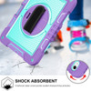 Military Grade 3-IN-1 Hybrid Armor Case with Hand and Shoulder Strap for iPad (10th Generation) - Purple Teal