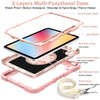 Military Grade 3-IN-1 Hybrid Armor Case with Hand and Shoulder Strap for iPad (10th Generation) - Pink