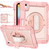 Military Grade 3-IN-1 Hybrid Armor Case with Hand and Shoulder Strap for iPad (10th Generation) - Pink