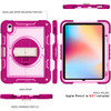 Military Grade 3-IN-1 Hybrid Armor Case with Hand and Shoulder Strap for iPad (10th Generation) - Rose Pink
