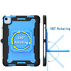 Military Grade Hybrid Armor Case with 360 Degree Rotation Kickstand for iPad (10th Generation) - Black Blue
