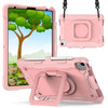 Military Grade Hybrid Armor Case with 360 Degree Rotation Kickstand for iPad (10th Generation) - Pink