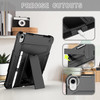 Military Grade Drop Proof Rugged Hybrid Armor Case with Kickstand for iPad (10th Generation) - Black
