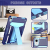 Military Grade Drop Proof Rugged Hybrid Armor Case with Kickstand for iPad (10th Generation) - Navy Blue