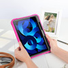 Military Grade Shockproof Rugged Hybrid Armor Case with Kickstand for iPad (10th Generation) - Hot Pink