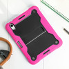 Military Grade Shockproof Rugged Hybrid Armor Case with Kickstand for iPad (10th Generation) - Hot Pink
