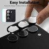 HD Tempered Glass Camera Lens Protector for Samsung Galaxy S23 and Galaxy S23 Plus - Black