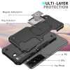 Military Grade Shockproof Hybrid Armor Case with Ring Grip for Samsung Galaxy S23 - Black
