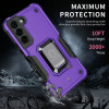 Military Grade Shockproof Hybrid Armor Case with Ring Grip for Samsung Galaxy S23 - Purple