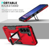 Military Grade Shockproof Hybrid Armor Case with Ring Grip for Samsung Galaxy S23 - Red