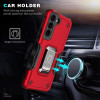 Military Grade Shockproof Hybrid Armor Case with Ring Grip for Samsung Galaxy S23 - Red