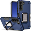 Military Grade Shockproof Hybrid Armor Case with Ring Holder for Samsung Galaxy S22 Plus 5G - Navy Blue
