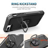 Military Grade TUFF Ultra Hybrid Case with Ring Grip for iPhone 8 Plus / 7 Plus - Black