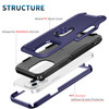 Military Grade TUFF Ultra Hybrid Case with Ring Grip for iPhone 12 / iPhone 12 Pro - Navy Blue