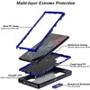 Military Grade TUFF Hybrid Armor Case with Kickstand for Samsung Galaxy S23 Ultra - Black Blue